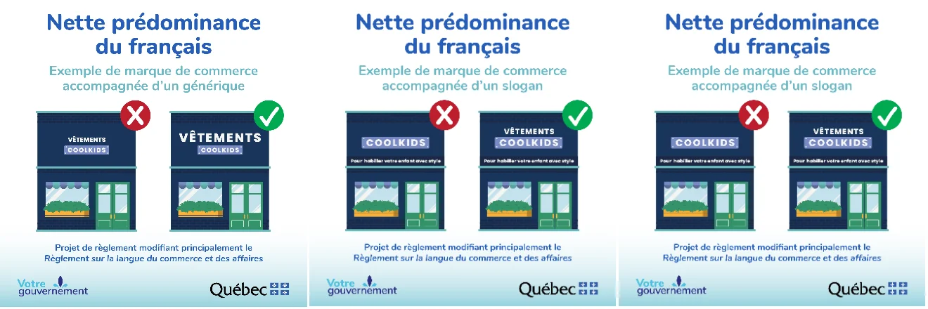 trademarks, Law 96, French language charter, OPIC registration, generic translation, French predominance, regulatory compliance, commercial signage, French advertising, OQLF sanctions, trademark taxation, trademark protection, Quebec commerce, transition period, trademark audits